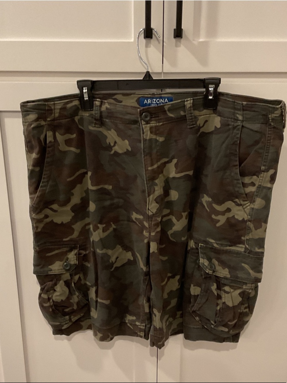 Arizona Jean Company Men's Camo Cargo Shorts - Green/Brown